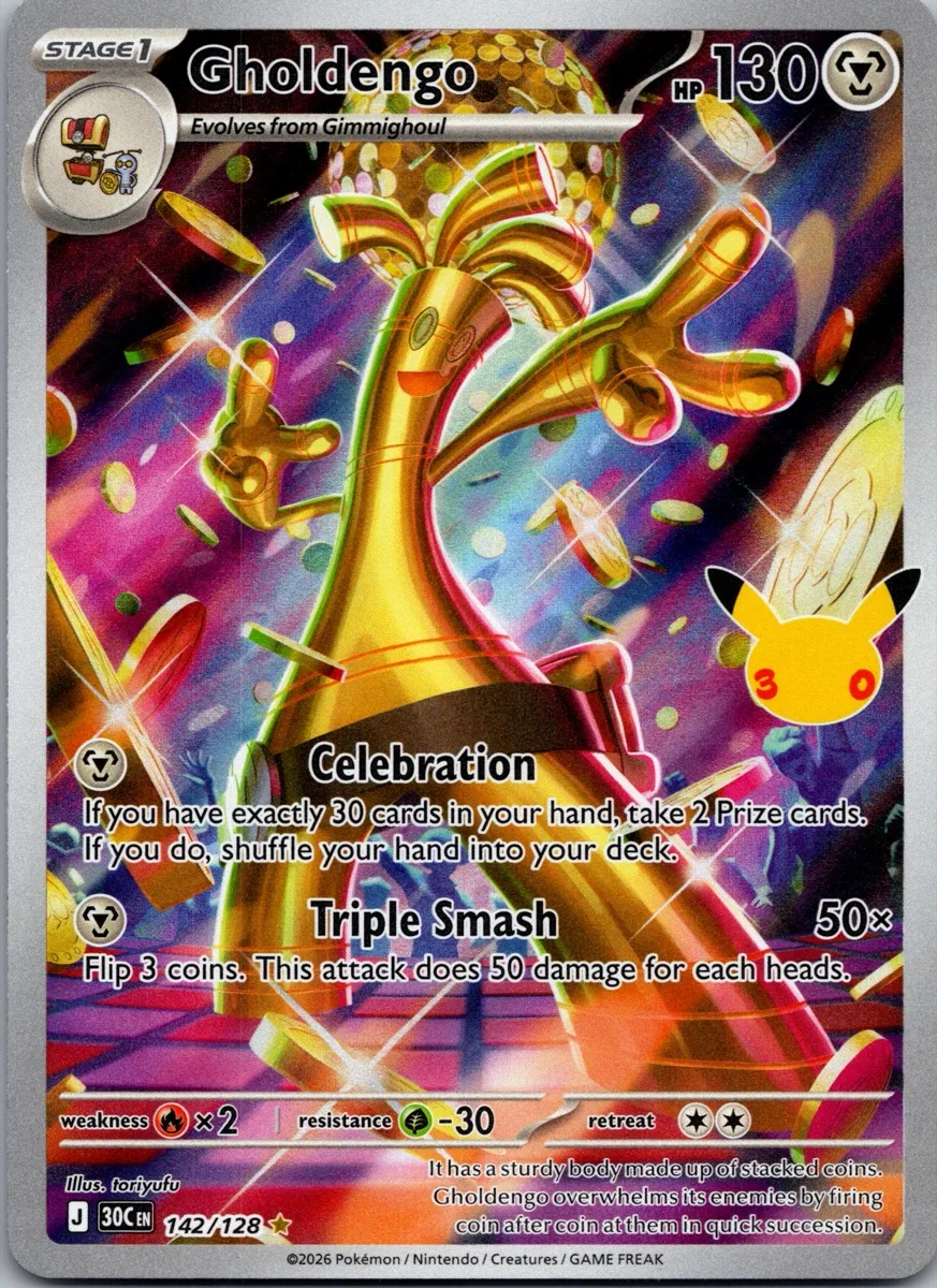 Gholdengo Pokémon card front, exact RAWCATCH inventory item HH-000124