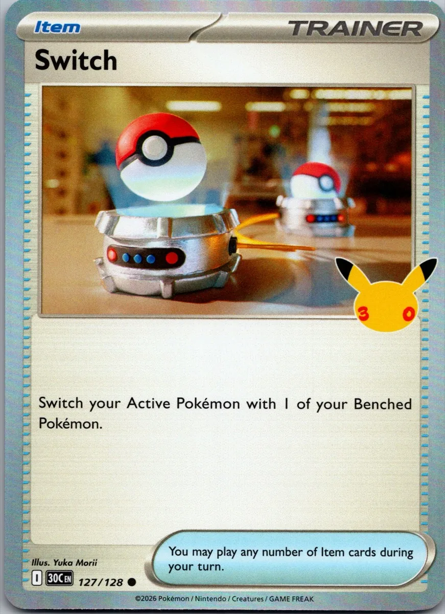 Switch Pokémon card front, exact RAWCATCH inventory item HH-000132