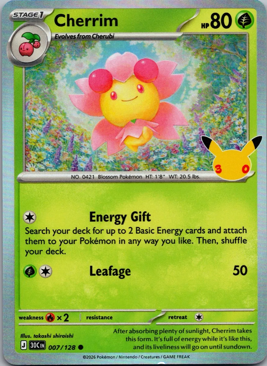 Cherrim Pokémon card front, exact RAWCATCH inventory item HH-000176