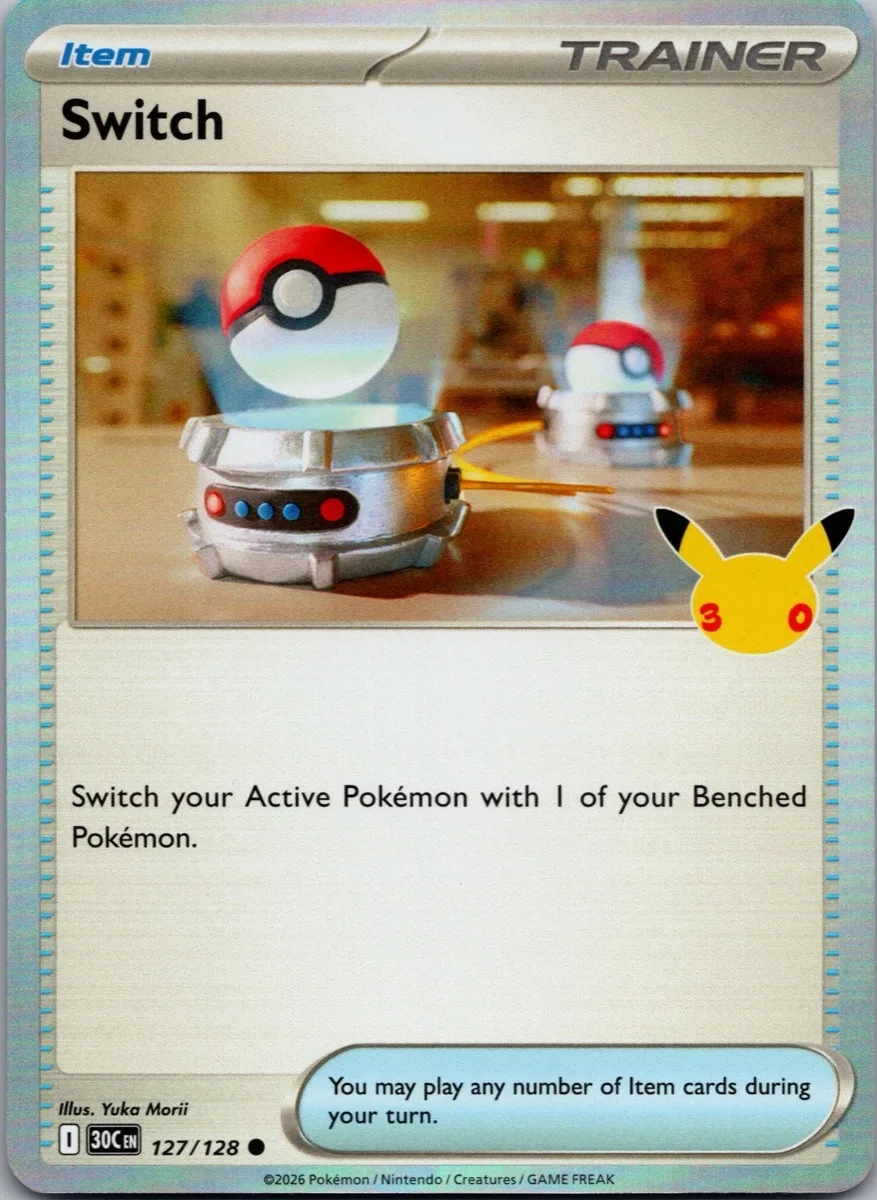 Switch Pokémon card front, exact RAWCATCH inventory item HH-000141