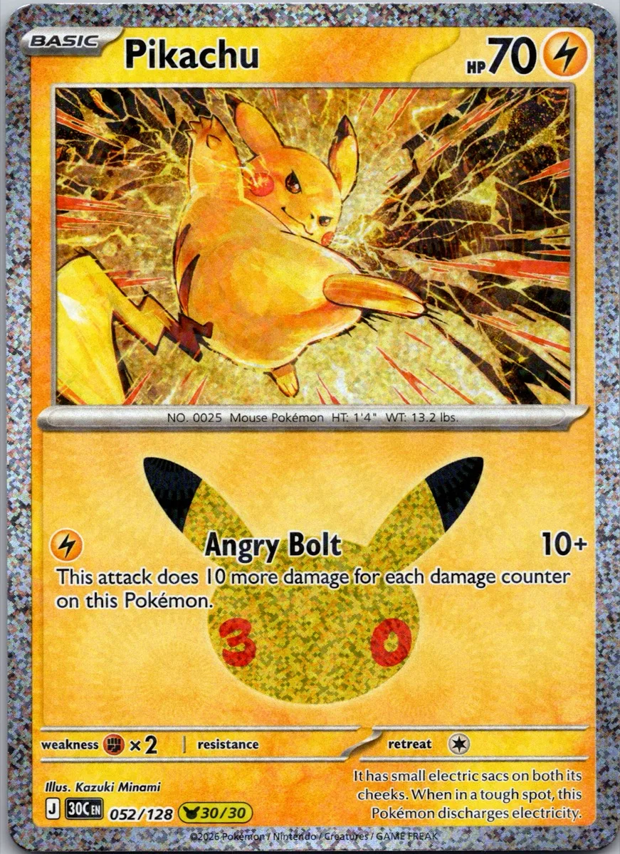 Pikachu Pokémon card front, exact RAWCATCH inventory item HH-000081