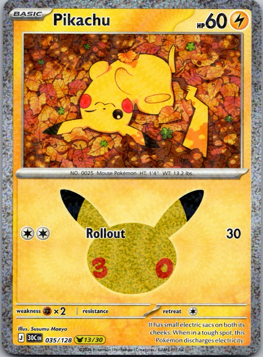 Pikachu Pokémon card front, exact RAWCATCH inventory item HH-000088