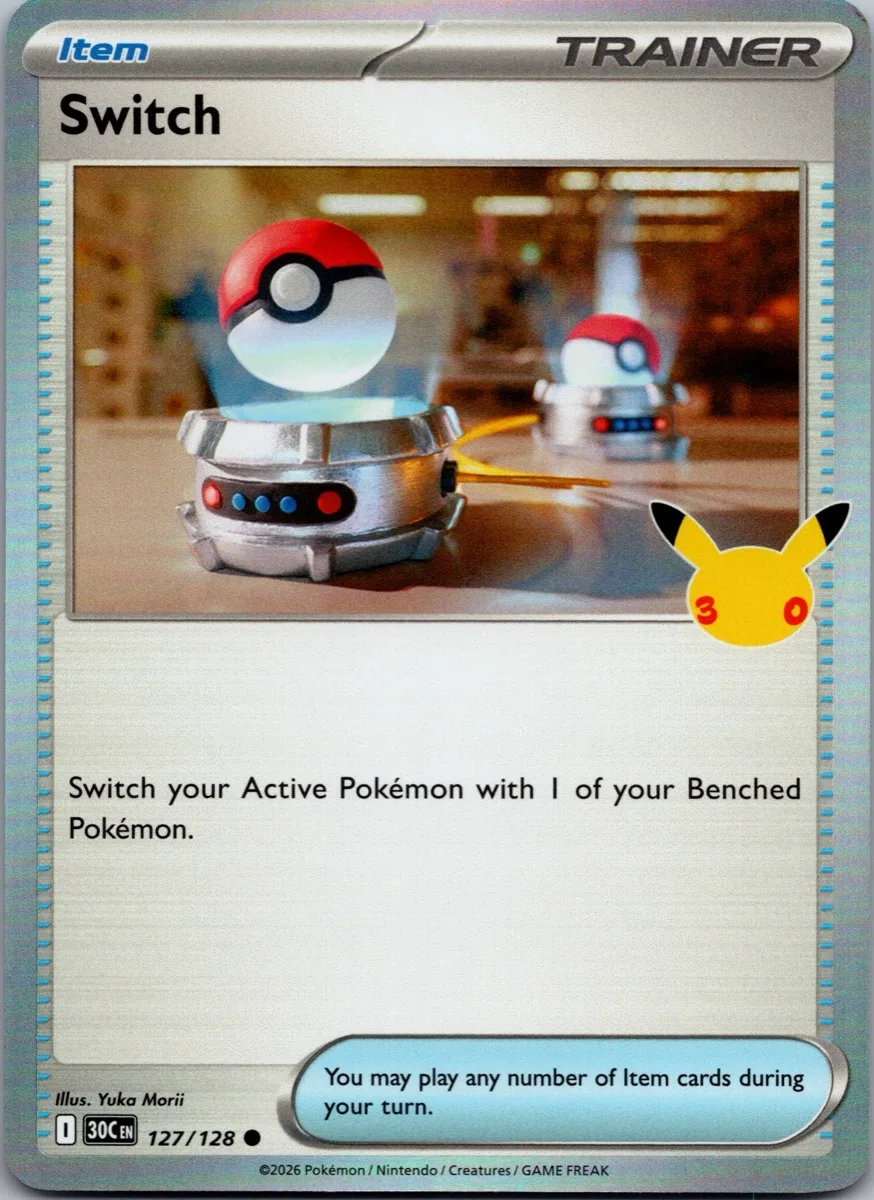 Switch Pokémon card front, exact RAWCATCH inventory item HH-000171