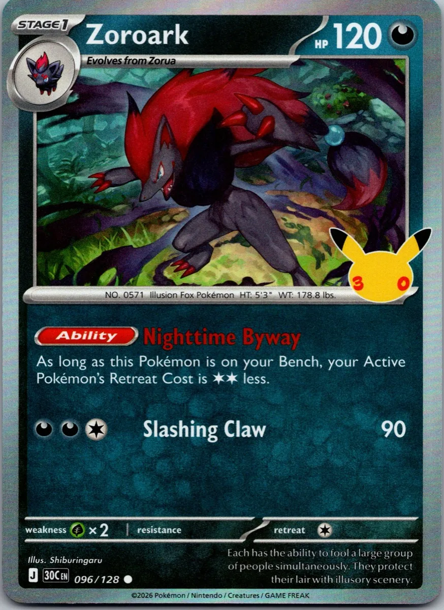 Zoroark Pokémon card front, exact RAWCATCH inventory item HH-000161