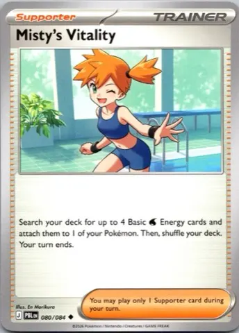 Misty's Vitality Pokémon card, Pitch Black number 080/084