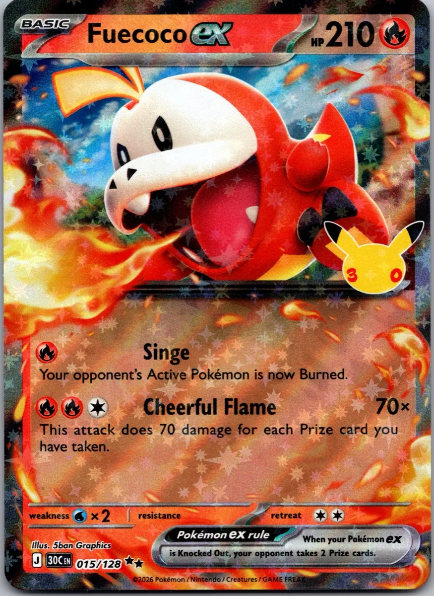 Fuecoco ex Pokémon card front, exact RAWCATCH inventory item HH-000112