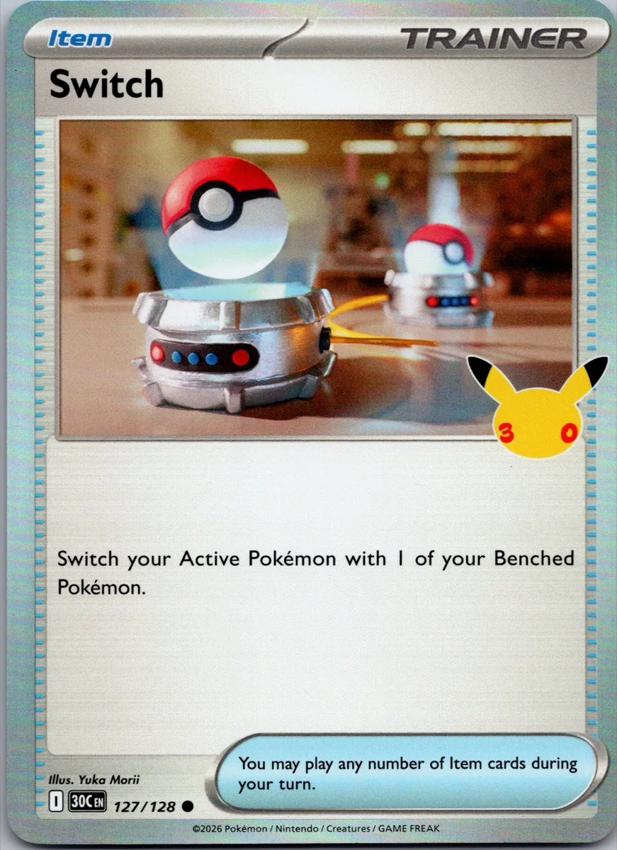 Switch Pokémon card front, exact RAWCATCH inventory item HH-000138