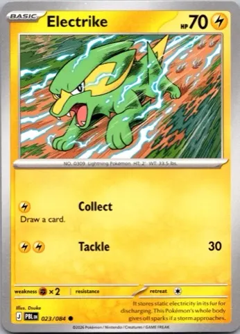 Electrike Pokémon card, Pitch Black number 023/084