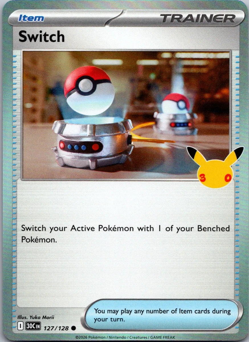 Switch Pokémon card front, exact RAWCATCH inventory item HH-000266