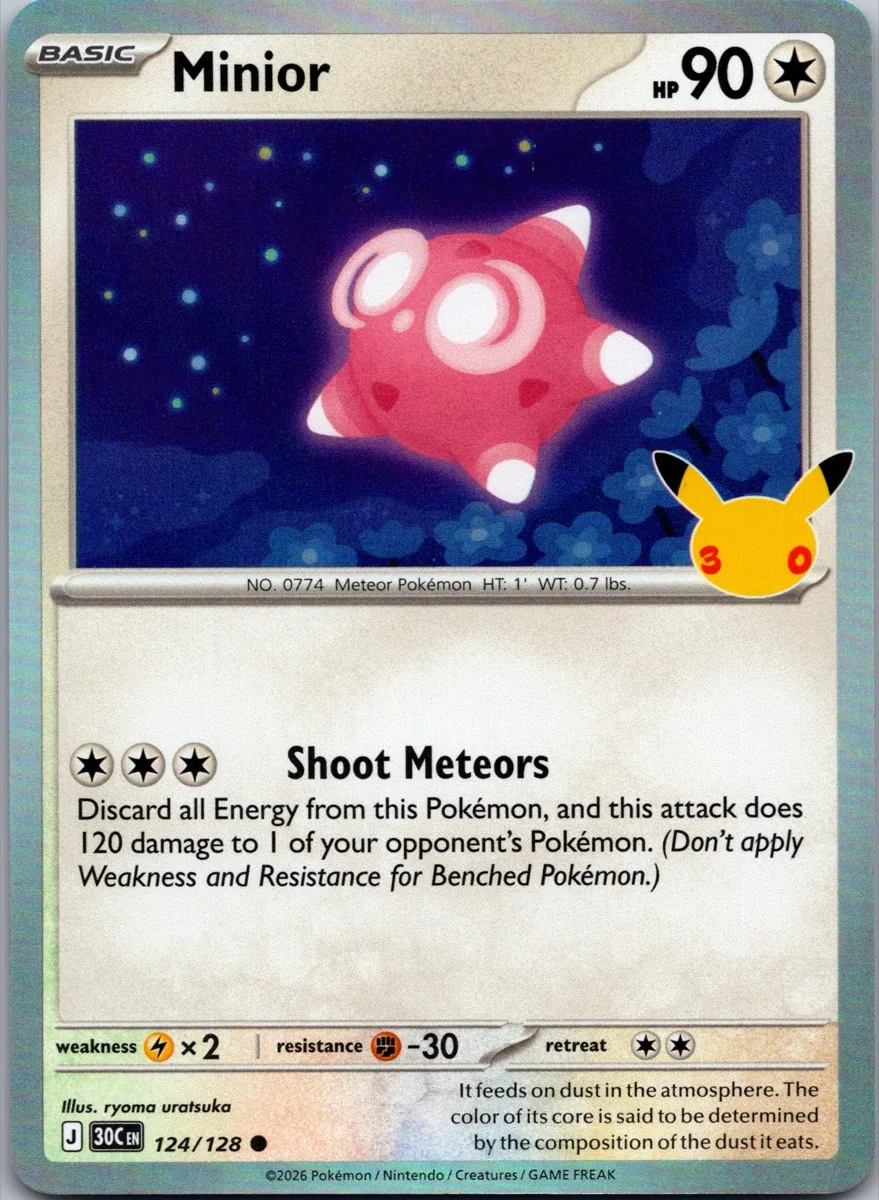 Minior Pokémon card front, exact RAWCATCH inventory item HH-000198