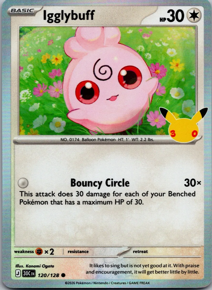 Igglybuff Pokémon card front, exact RAWCATCH inventory item HH-000185