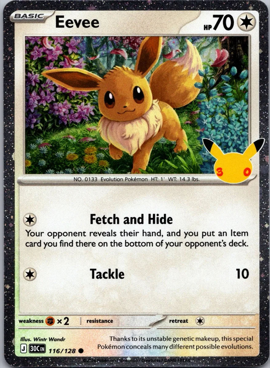 Eevee Pokémon card front, exact RAWCATCH inventory item HH-000078