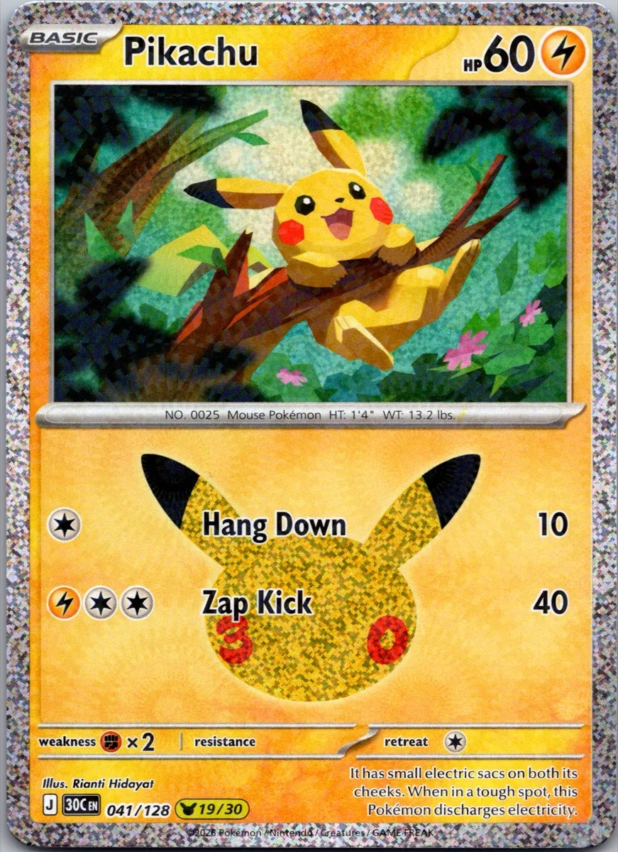 Pikachu Pokémon card front, exact RAWCATCH inventory item HH-000314