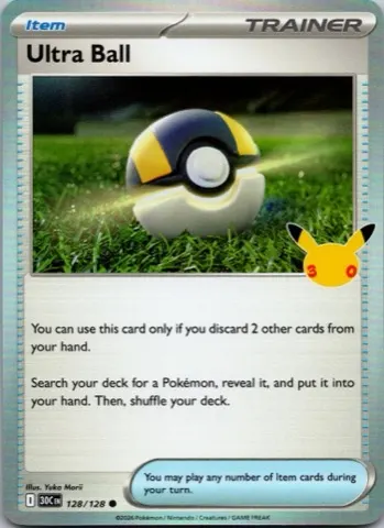 Ultra Ball Pokémon card, 30th Celebration number 128/128