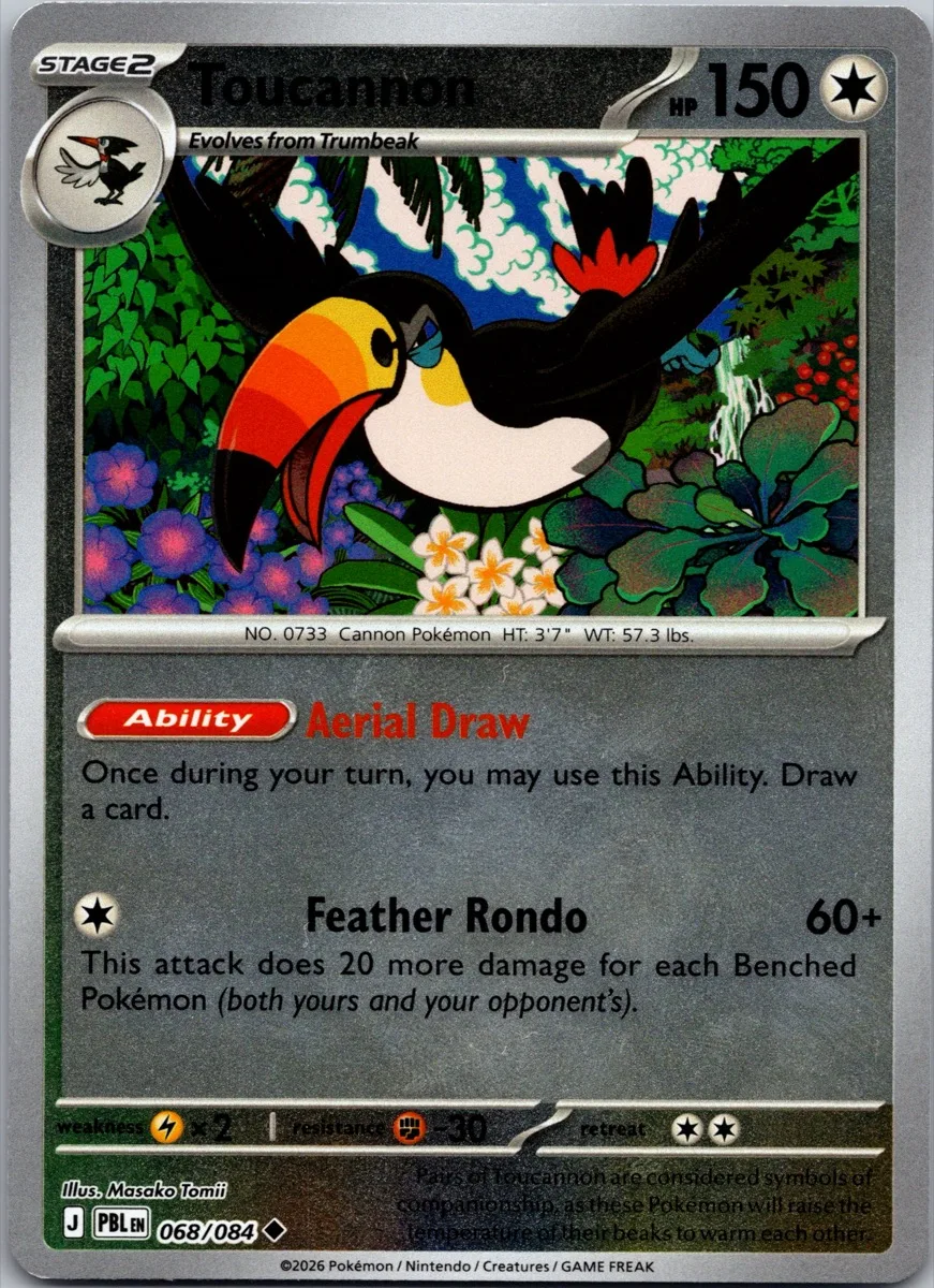 Toucannon Pokémon card front, exact RAWCATCH inventory item HH-000302